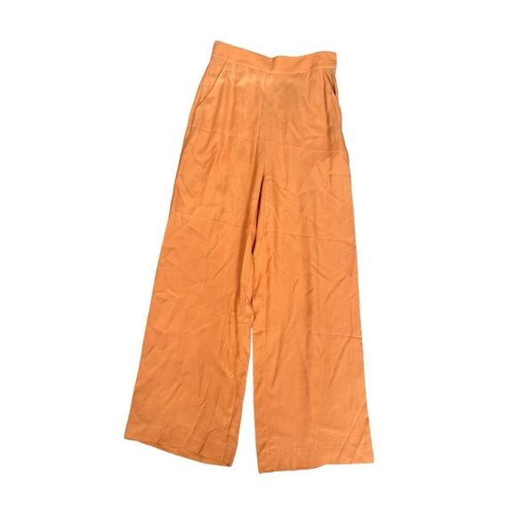 & Other Stories Paris Atelier High Waisted Tangerine Orange Trouser Flowy Pant 2 - Picture 4 of 12